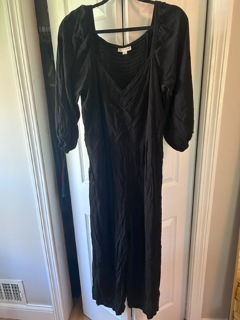 Knox Rose Black 3/4 Sleeve Jumpsuit, Size L